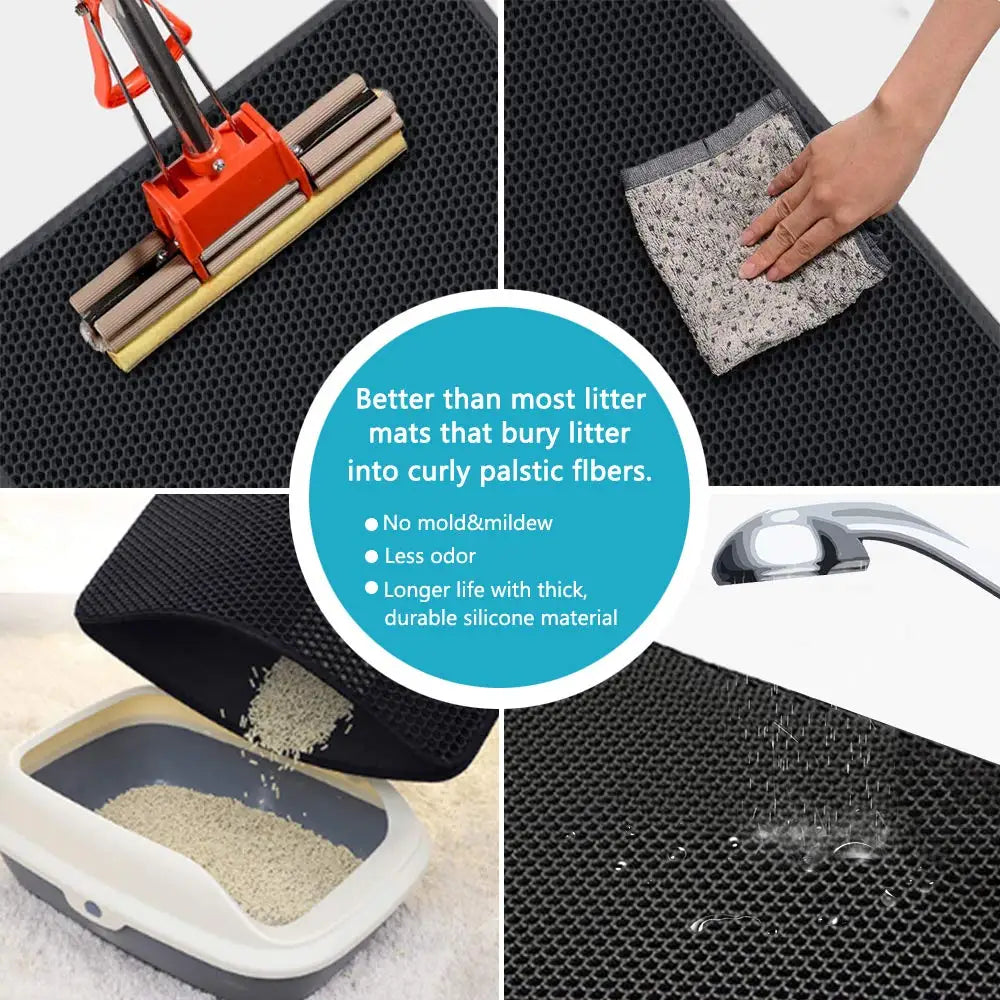 Waterproof Cat Litter Mat With Double Layer